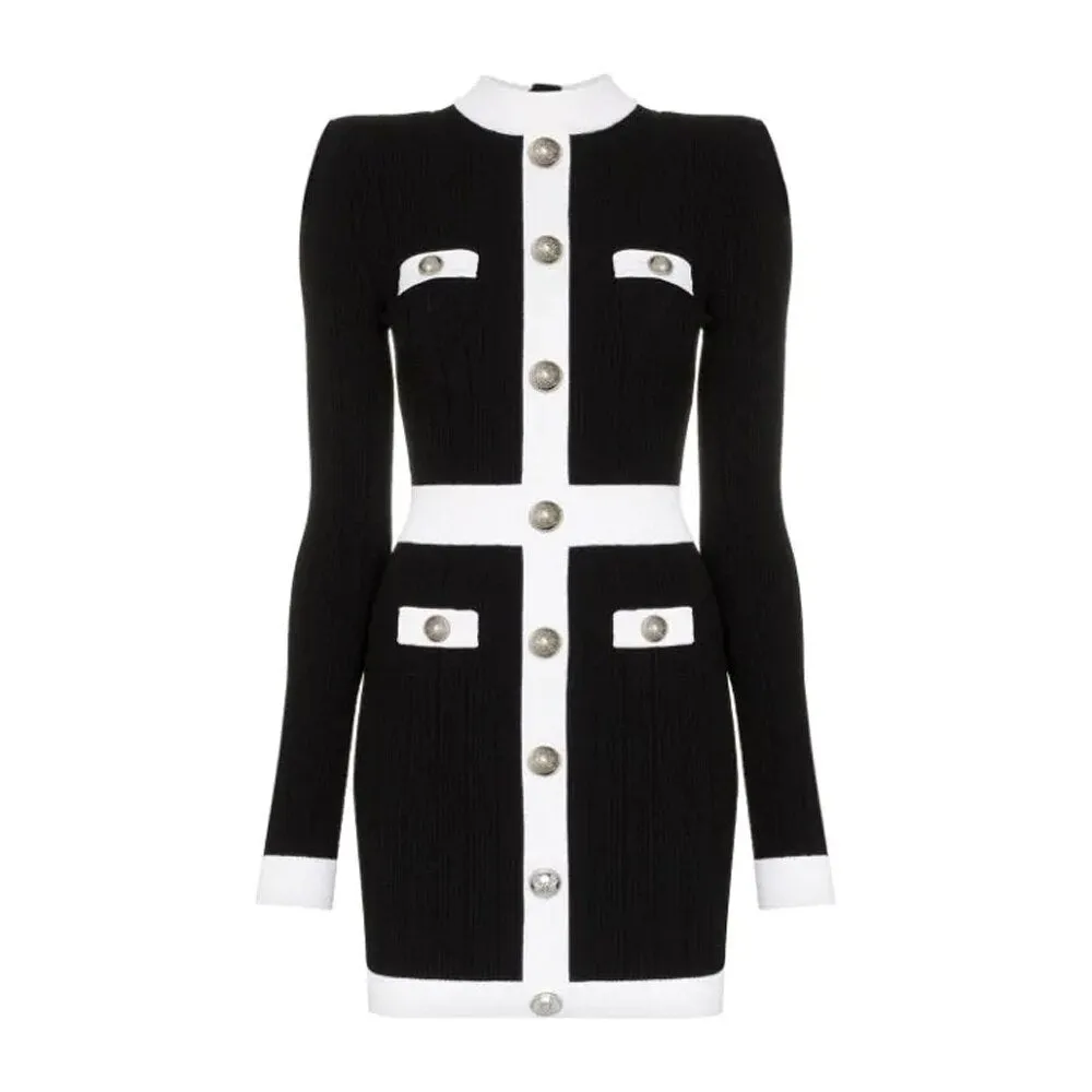 Knit Sheath Black Dress