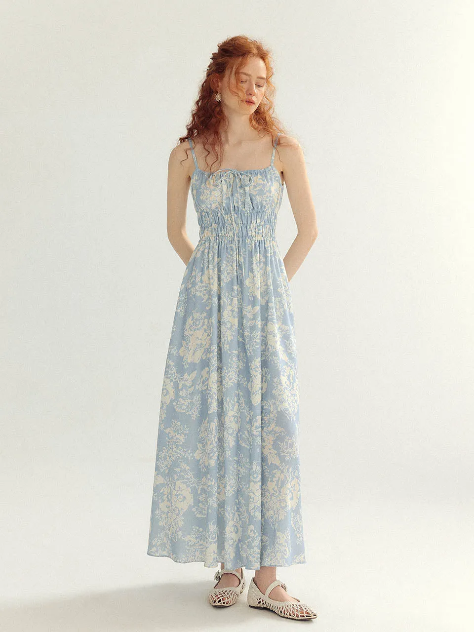 Mellow smoke long dress