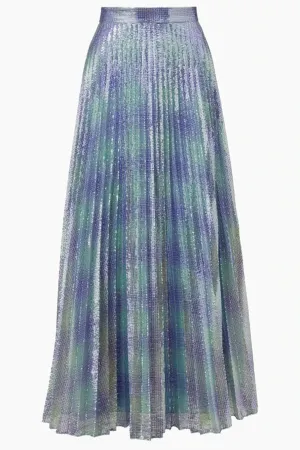 Sequin Pleated Skirt
