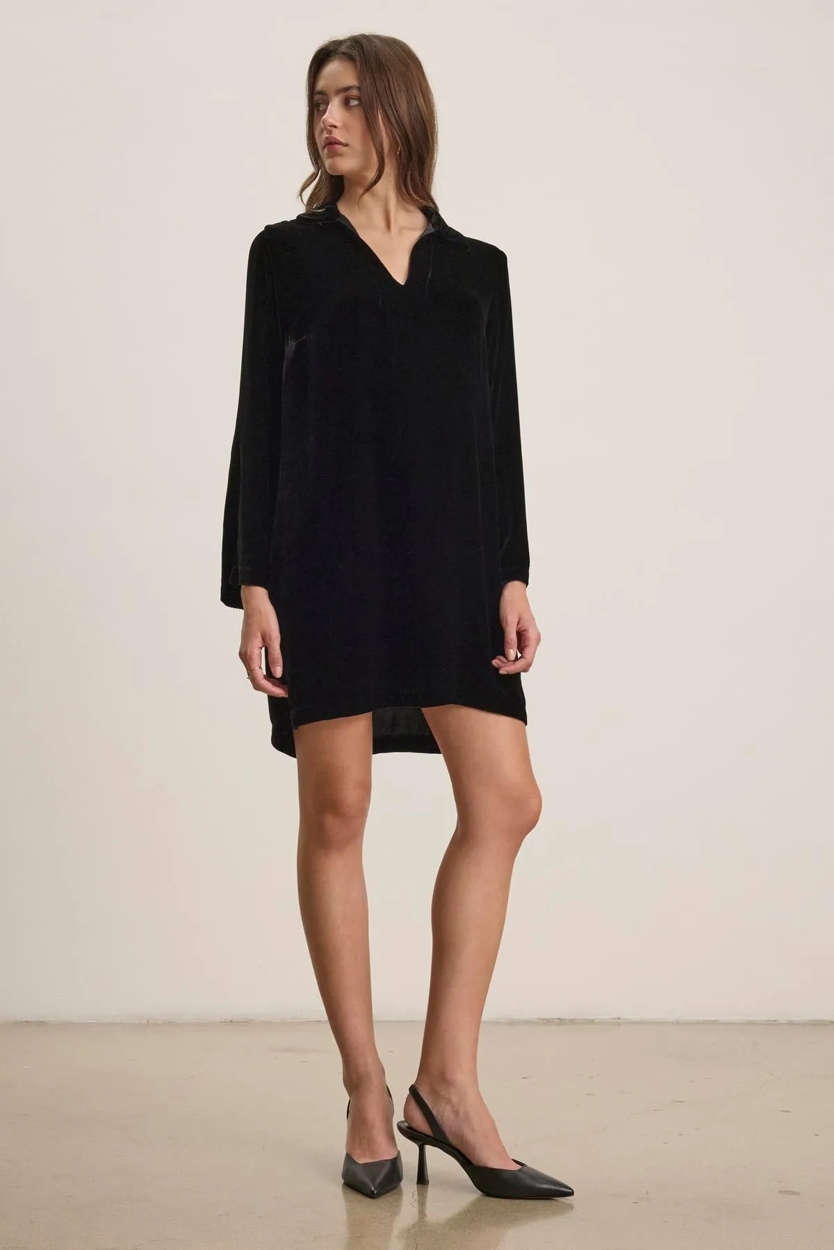 SHERI SILK VELVET DRESS