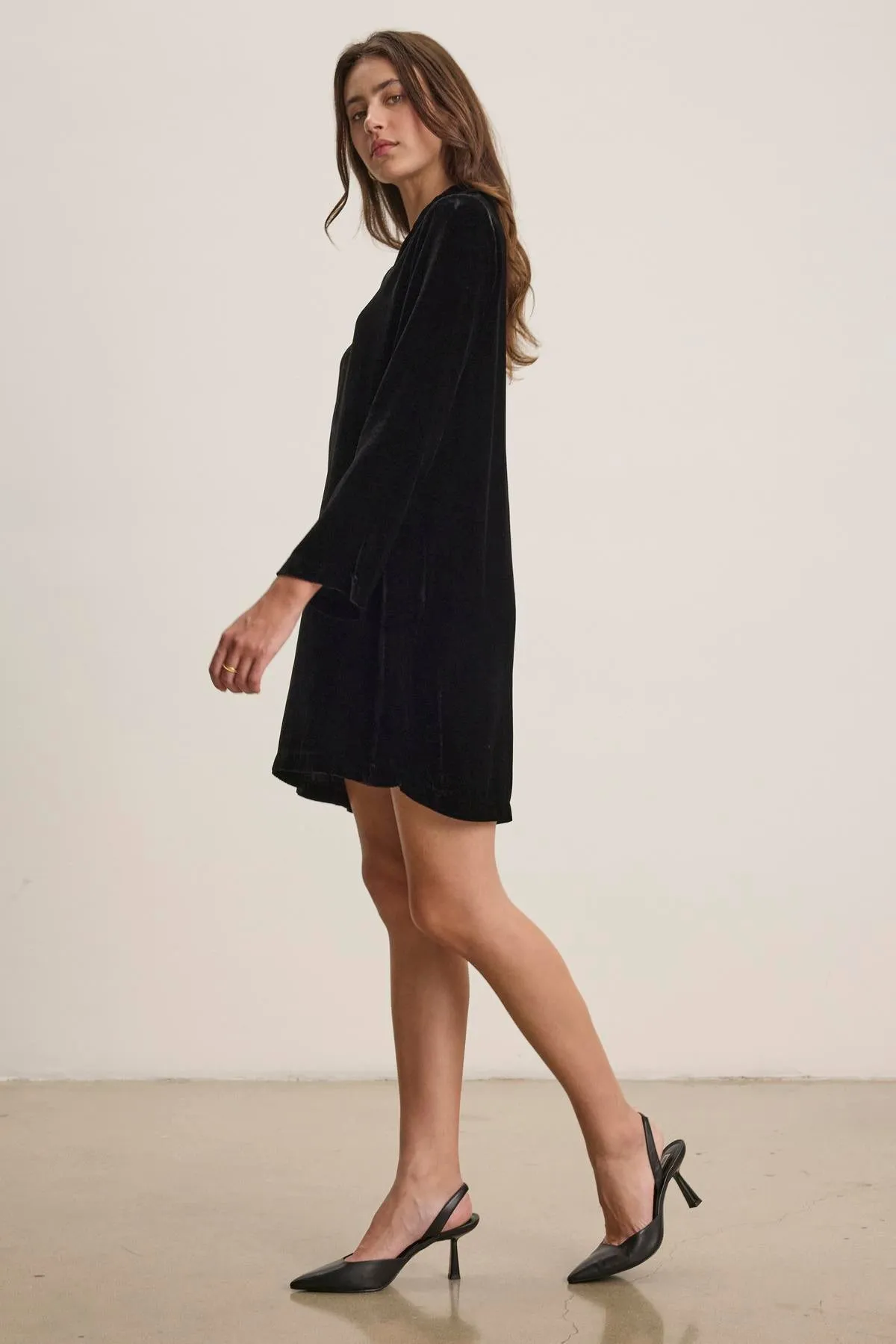 SHERI SILK VELVET DRESS