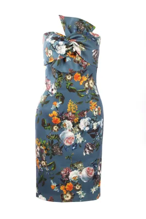 SILK GAZAR BOW DRESS